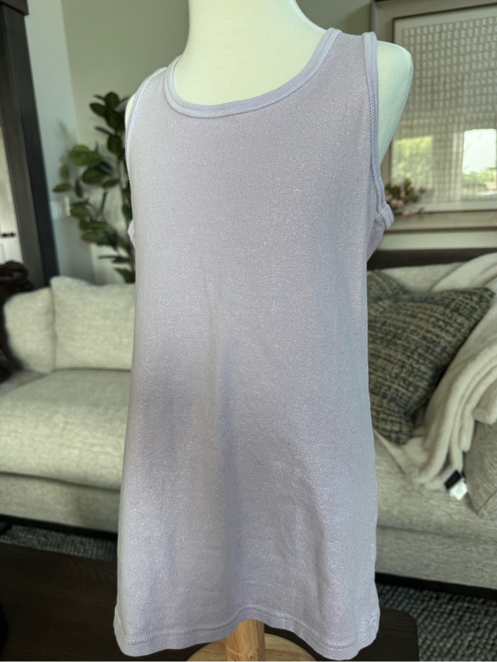 Large 10/12 Cat & Jack Lavender Shimmer Tank Top